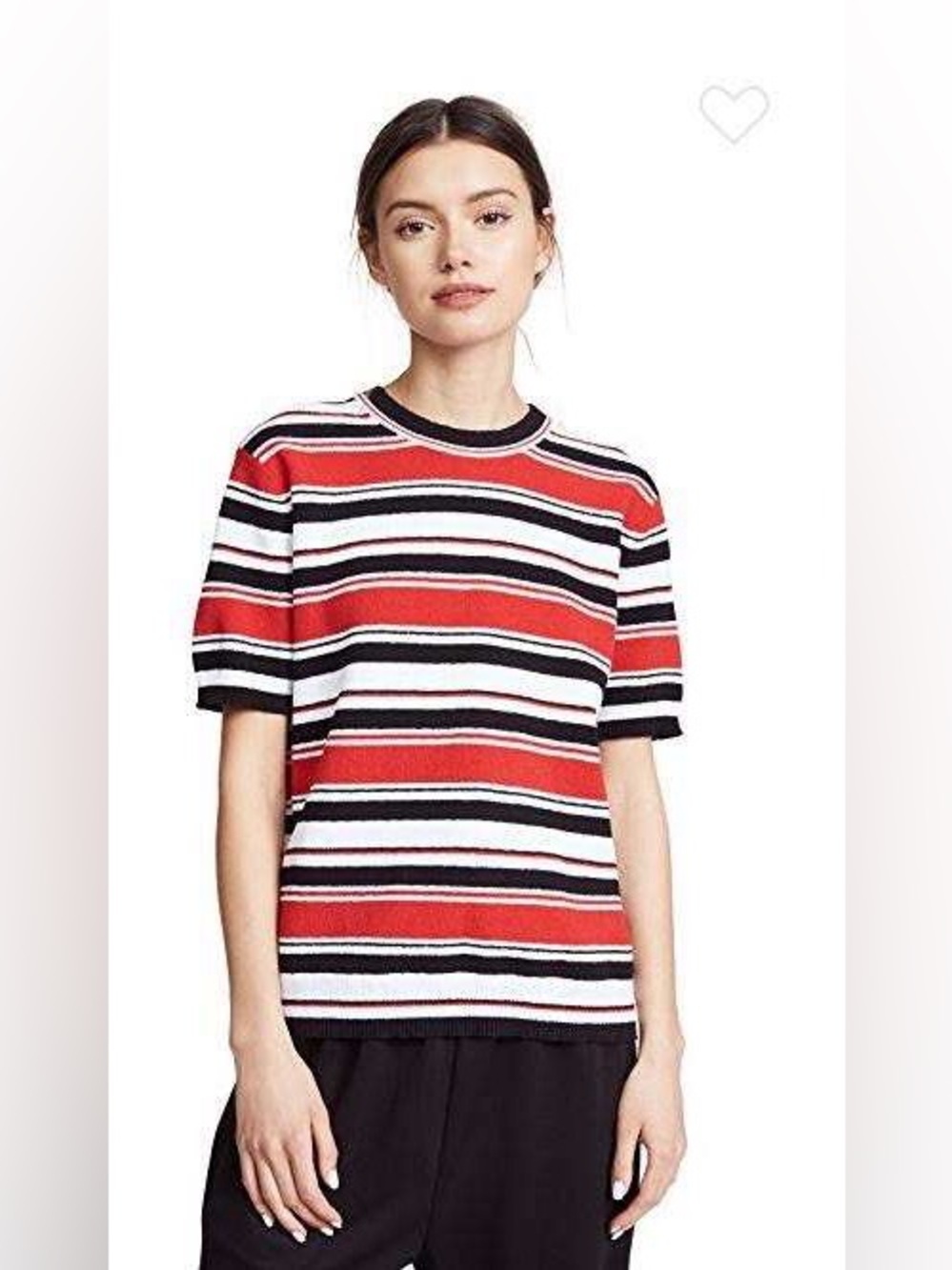 NWT $350 Marc Jacobs Striped Knit Short Sleeve Top